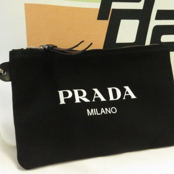 NEW Prada Canapa Logo Shopper Tote White Canvas - Picture 8 of 8